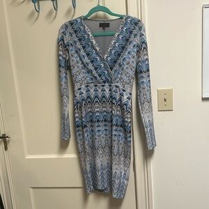 Beautiful Hale Bob wintery long sleeve dress size medium